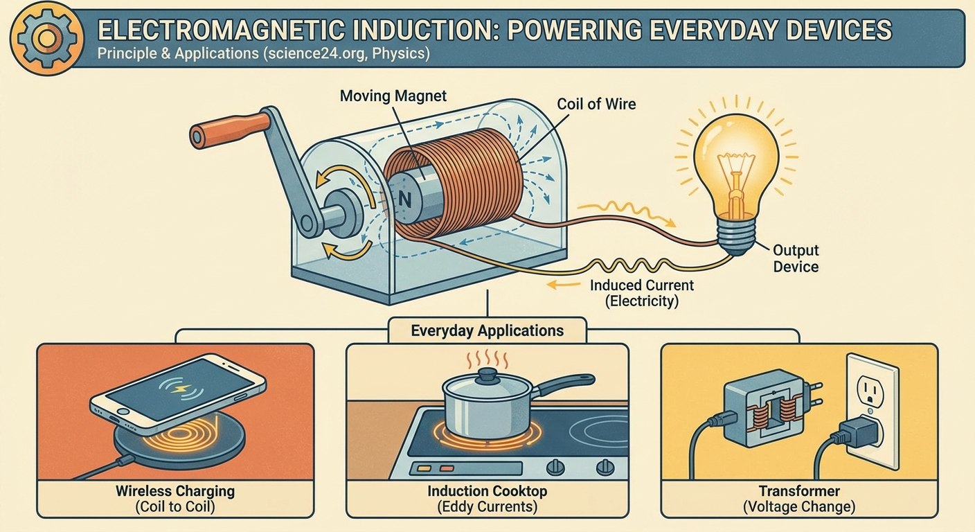 How Electromagnetic Induction Powers Your Everyday Devices - Illustration 1
