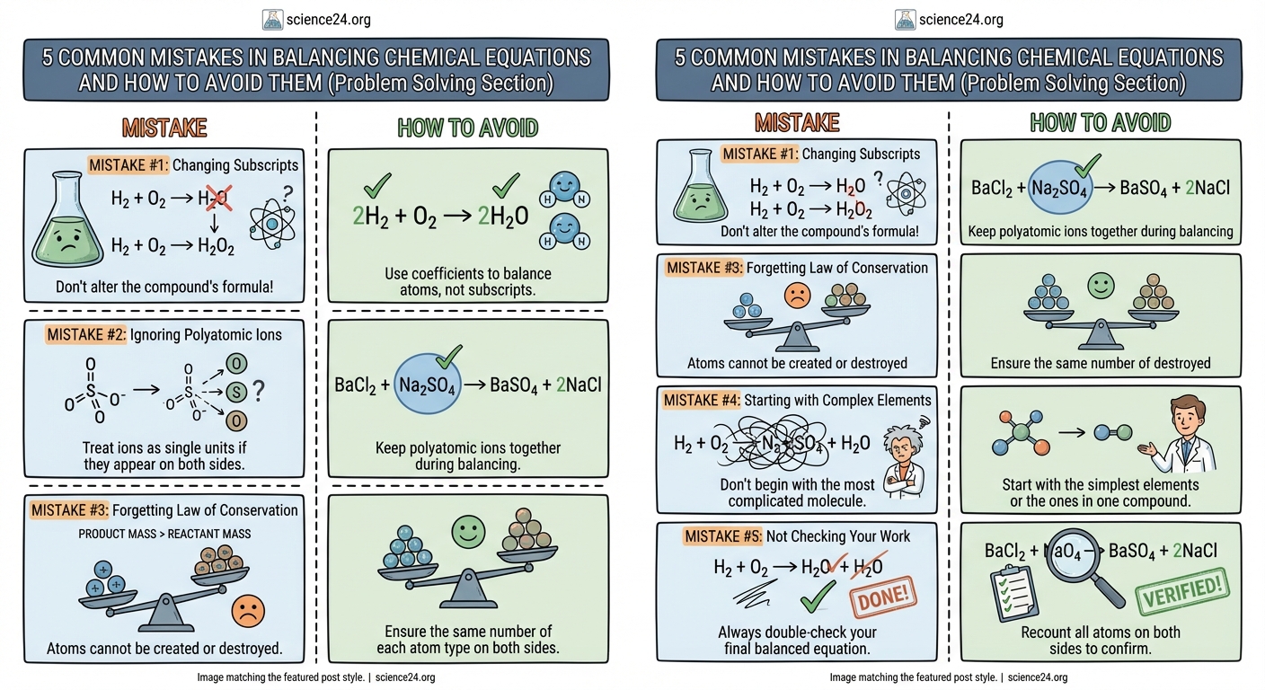 5 Common Mistakes When Balancing Chemical Equations and How to Avoid Them - Illustration 1