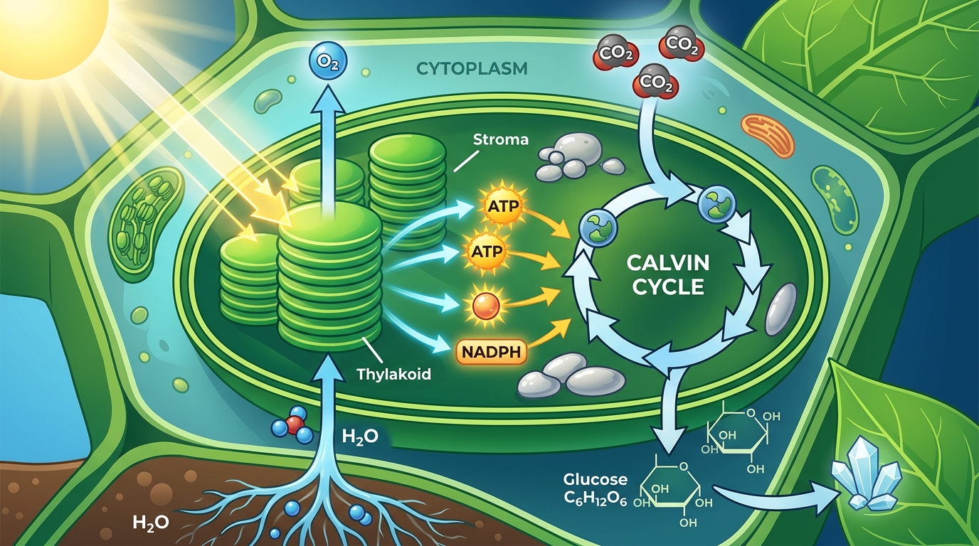 How Photosynthesis Actually Works: From Light to Sugar in Plant Cells