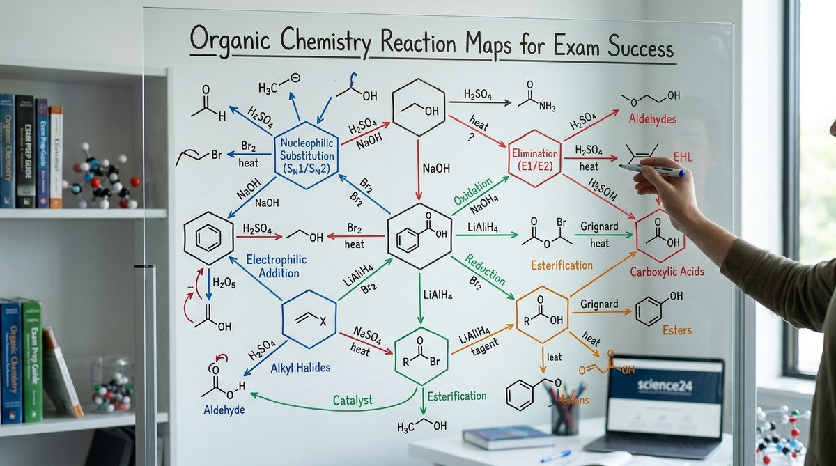 Organic Chemistry Reaction Maps for Exam Success