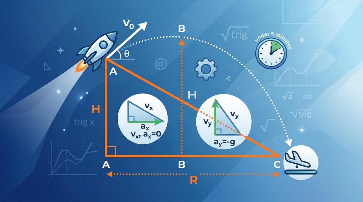 The Triangle Method for Solving Projectile Motion Problems in Under 5 Minutes