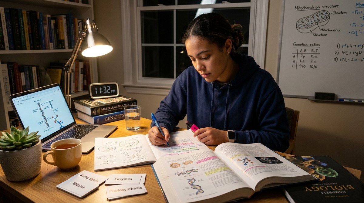 What Do Top Scorers Study the Night Before Biology Finals?