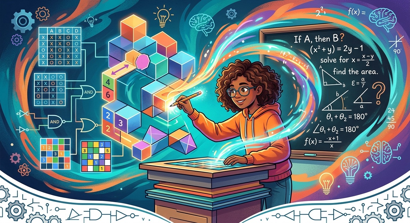 How Solving Logic Puzzles Builds the Reasoning Skills Math Tests Demand