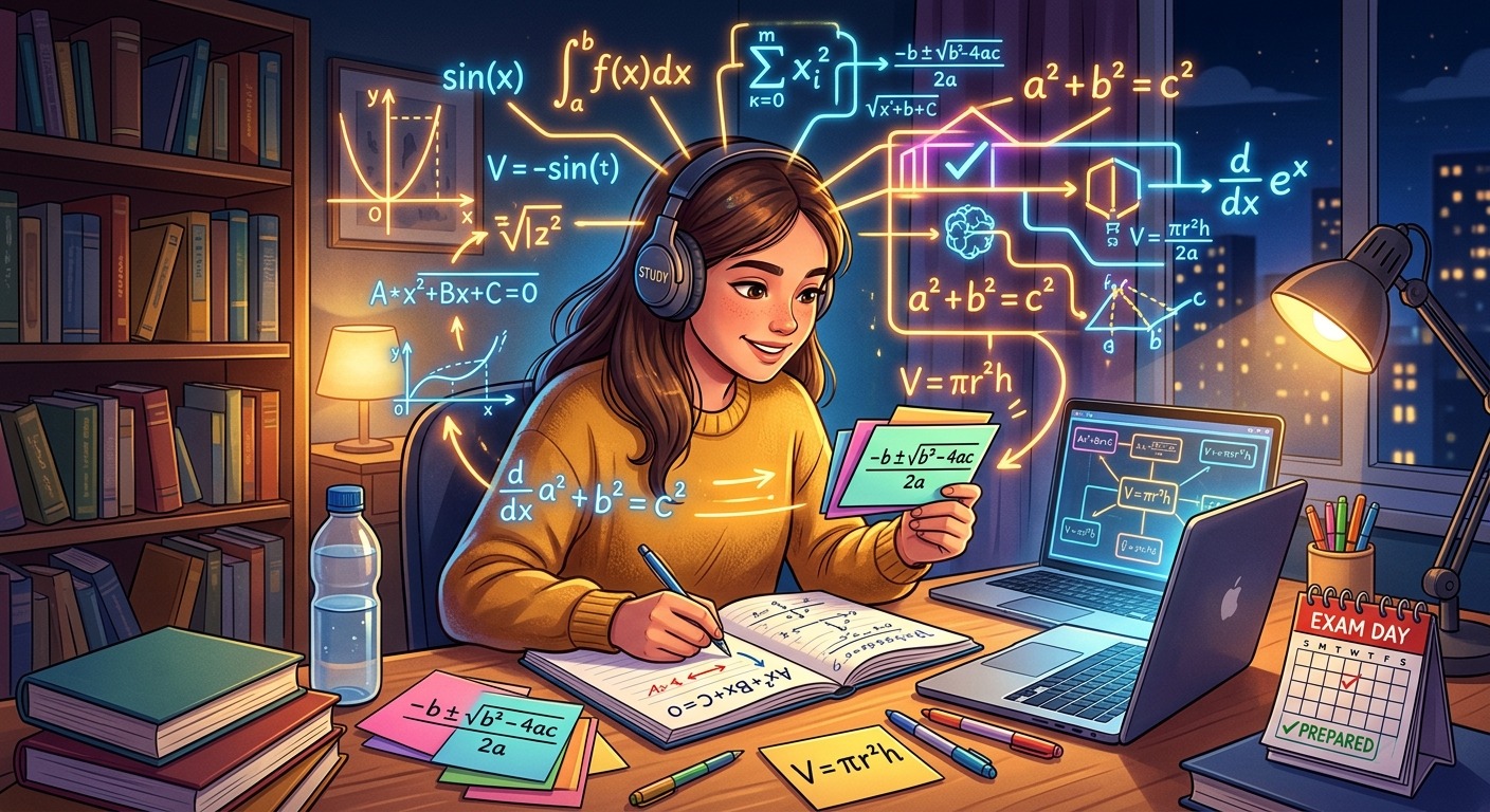 How to Study Math Formulas So They Actually Stick Before Exam Day